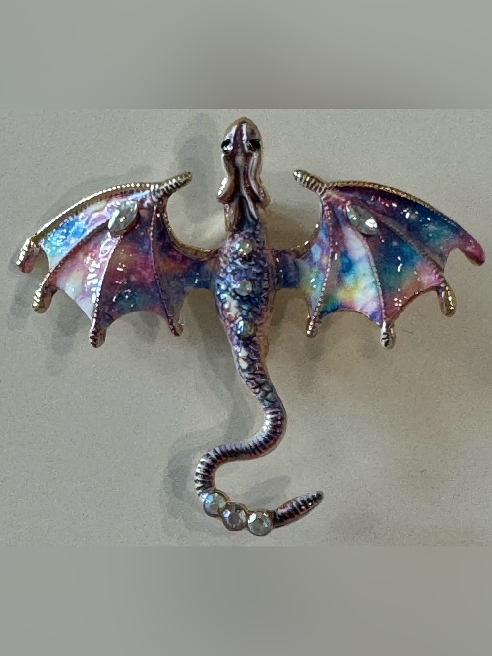 NEW Iridescent Dragon Brooch Pin